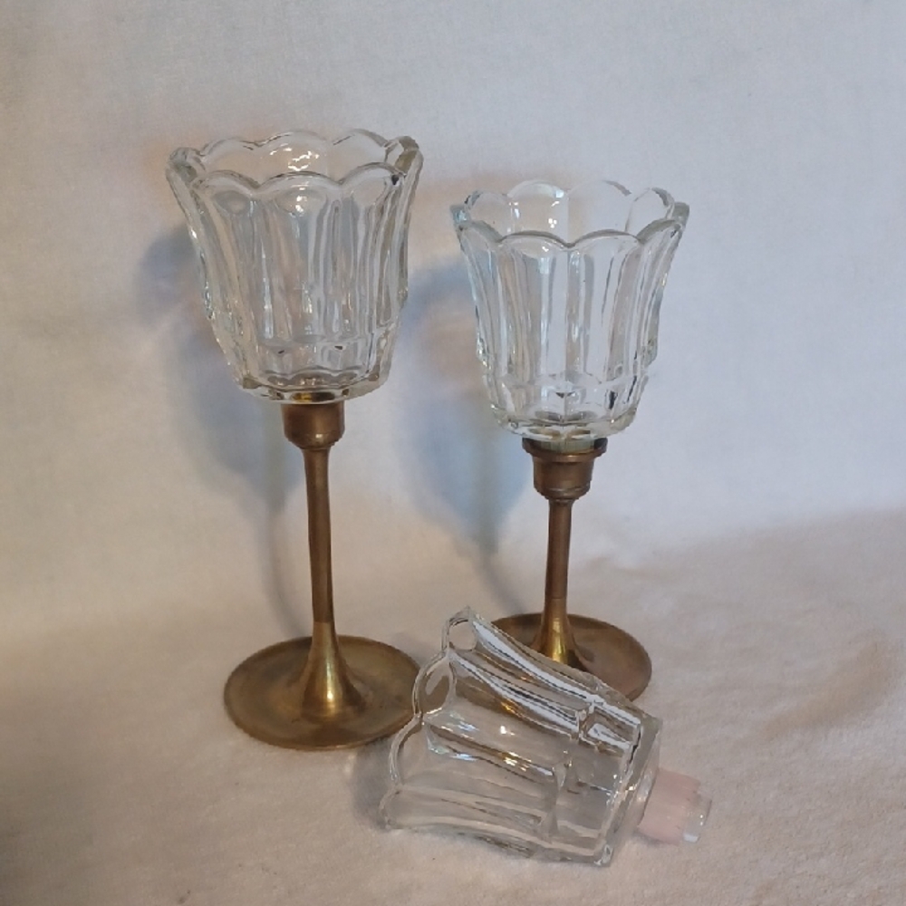 Home Interiors Glass Candle Votive Cups Set Of 3